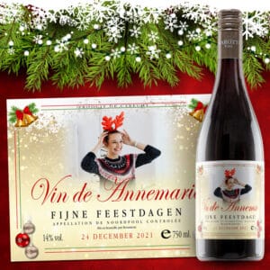 kerstwijn met eigen etiket