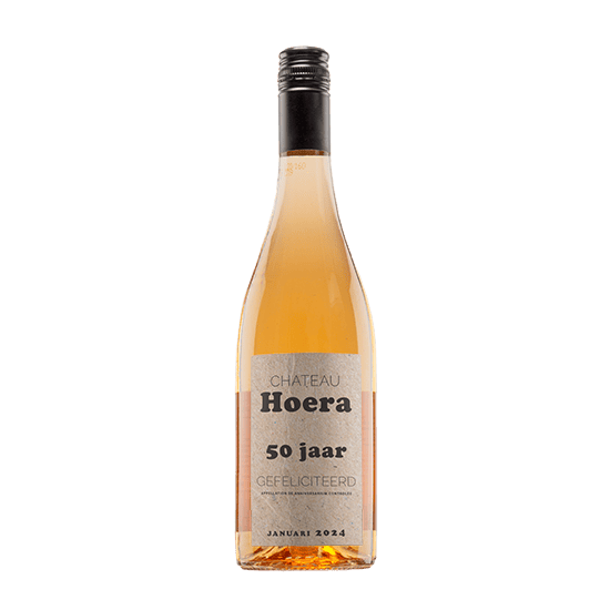 wijn met een persoonlijk etiket festivitas rose